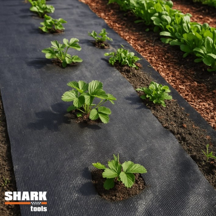 Agrowłóknina ściółkująca SHARK P-150 1,6x20 m czarna